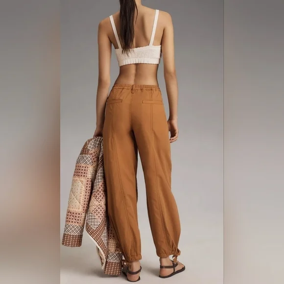 Pilcro Anthropologie Women's Tactical Utility Pants, Multiple Pockets, Brown - Picture 2 of 16